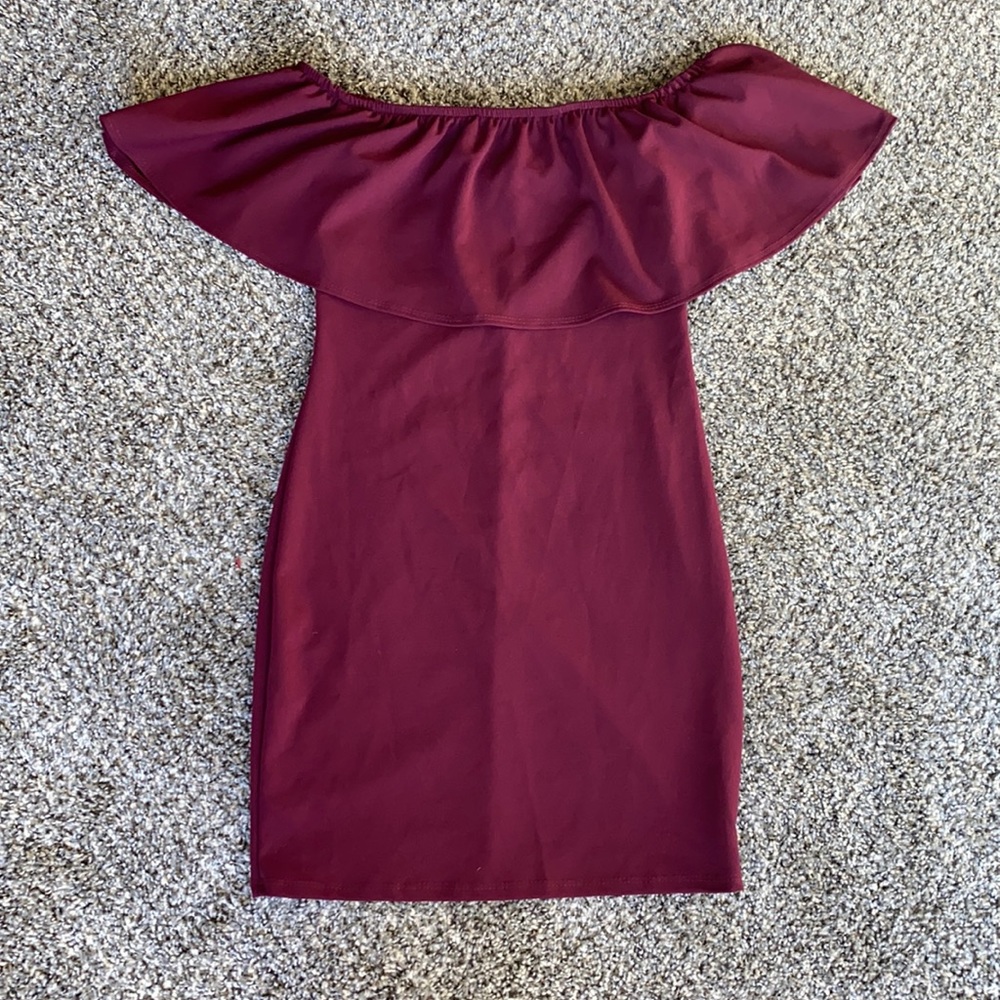 Maroon cocktail dress